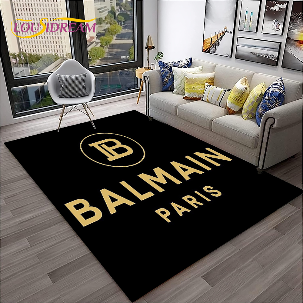 Commercial Printing Logo - 3D Printing B-Balmain Logo Fashion Carpet