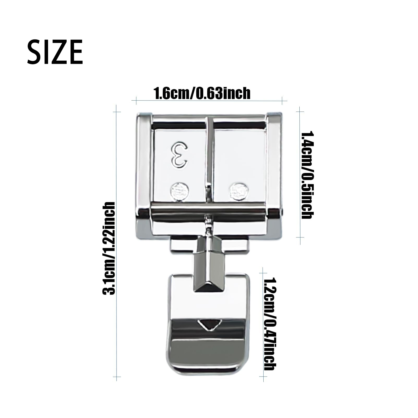 2Pcs #006905008 Zipper Presser - Commercial Embroidery Machine ulasan dan harga