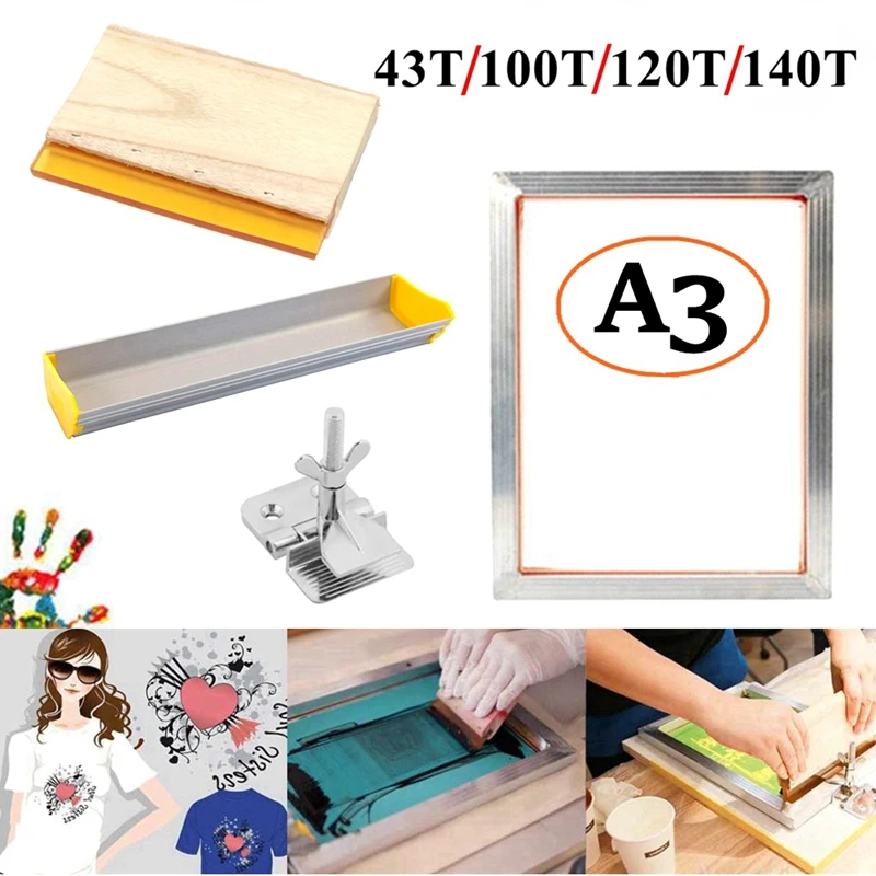 A3 Screen Printing Kit Aluminu - Screen Printing Frame Mesh ulasan dan harga