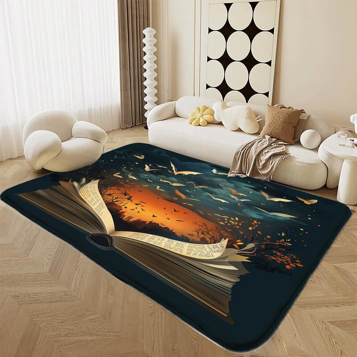 Abstract Book Print Area Rug,  - Commercial Printing Books ulasan dan harga